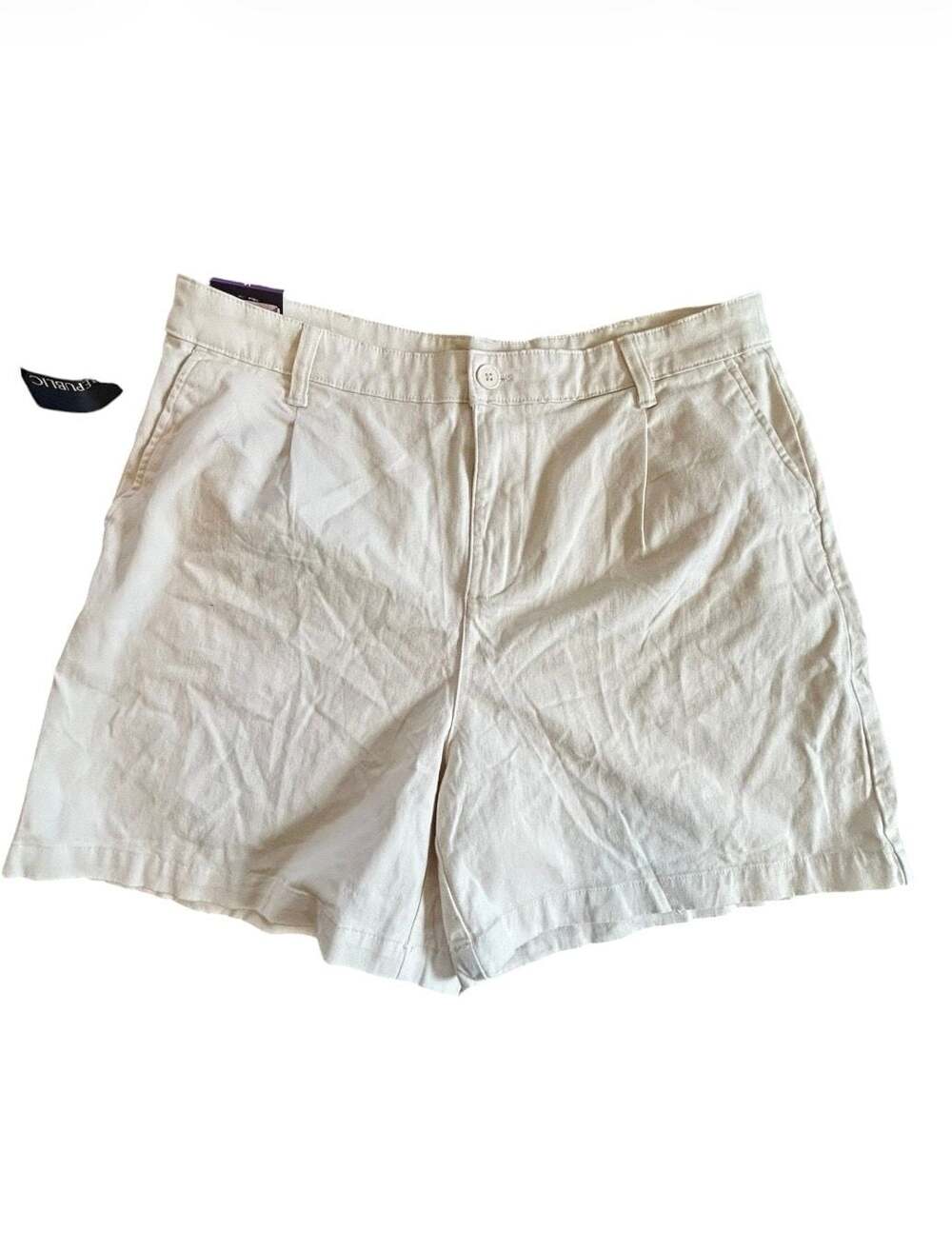 Banana Republic Pleat Front Khaki Shorts, Size 14